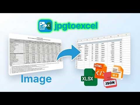 How to Convert Image to Excel & Other Formats | JPG to Excel Converter Tool Tutorial (2026)