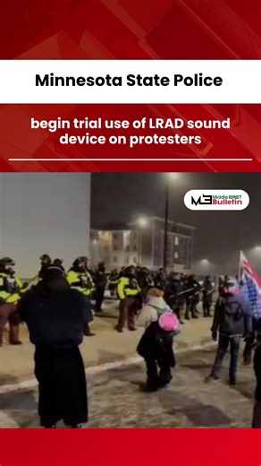 Middle East Bulletin on Instagram: "Minnesota Police Test LRAD Sound Device on Protesters Amid Rising Tensions Minnesota State Police have begun testing a Long-Range Acoustic Device (LRAD) — a high-power sound system used for crowd control — on demonstrators in Minneapolis following major protests over recent law enforcement actions. The move comes as authorities continue to manage large rallies that have erupted in response to fatal shootings and federal immigration enforcement operations in th