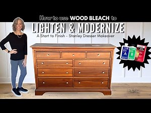 Using wood bleach instead of tan washing can create a beautiful, light and modern look!