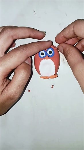 owl 🦉 making clay #shorts #short #artshortvideo