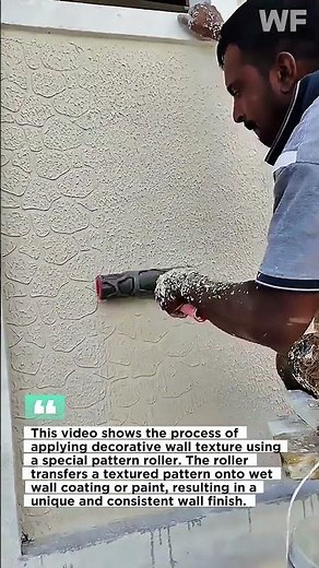 Amazing Wall Texture Painting Using Pattern Roller | Decorative Wall Finish