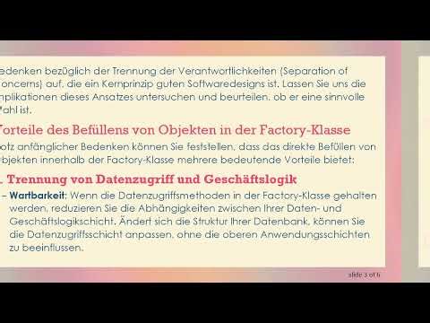 Sollten Sie Ihr Objekt in einer Factory-Klasse befüllen? Beste Praktiken des Factory-Patterns in C#