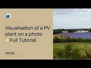 Create a visualization of a solar photovoltaic plant on a photo in windPRO