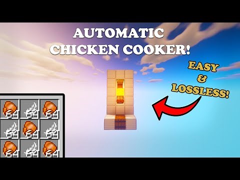 ✅ EASIEST & LOSSLESS Automatic Chicken Cooker Tutorial! | Minecraft Java 1.19.2!