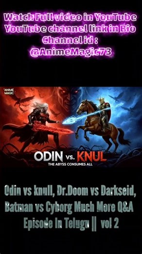 Odin vs knull, Dr.Doom vs Darkseid, Batman vs Cyborg Much More Q&A Episode In Telugu || vol 2