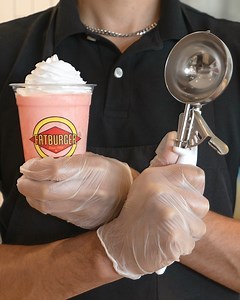 A live look at our shake machine 💪 #NationalIceCreamDay | Fatburger