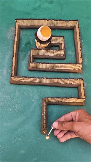 Amazing Matchstick Art 🔥 | Creative Matches Craft | ATS Matchis Art #shorts