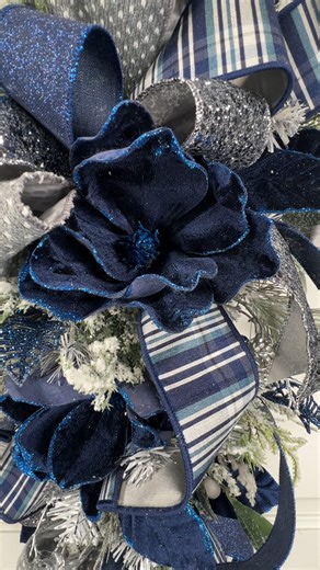 116K views · 2.2K reactions | In case you missed this holiday magic --- we've got the full tutorial ready for you on our Facebook page! From start to dazzling finsih, you can create this stunning Blue & Silver Winter Swag along side Coach Julie! #WinterDecor #SilkFlowerDesign #DIYWinterWreaths | Southern Charm Wreaths | Facebook