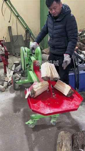 Factory-Built Automatic Log Splitter Delivers Ultra-Fast Firewood Power🪵#woodworking #shorts
