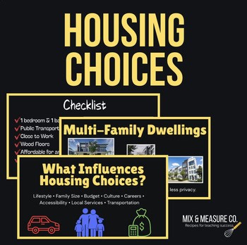 Housing Choices & Residential Design
