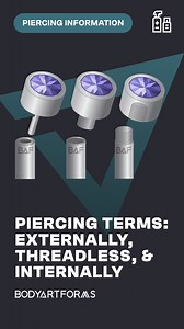 Internally threaded jewelry, externally threaded jewelry and threadless jewelry, what does it mean? We break it down in our series, Piercing Terms Made Easy. Ready to shop piercing jewelry? Shop at bodyartforms.com | Bodyartforms