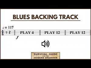 Blues Shuffle Backing Track for Drummers [Drumless]