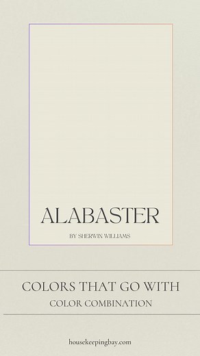 Best color combos for Sherwin Williams' Alabaster (SW 7008)🏡 🌼Alabaster is the best and Evergreen Neutral!🌼 Combination 1: Warm and Inviting Alabaster (SW 7008): Warm, creamy white for main walls. Accessible Beige (SW 7036): Soft beige for trim/ceilings. Urbane Bronze (SW 7048): Deep, warm bronze for accents 👉Combination 2: Crisp and Fresh Alabaster (SW 7008): Warm, creamy white for main walls. Extra White (SW 7006): Clean, bright white for trim/doors. Sea Salt (SW 6204): Soft, muted green-b