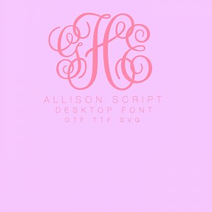 Allison Interlocking Monogram Font, a Script Font by HERRINGTON DESIGN