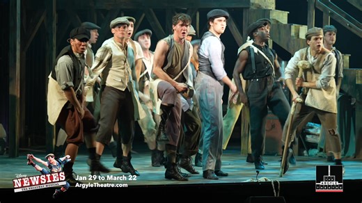Stop scrolling — NEWSIES is on fire at The Argyle Theatre! This cast is dancing like their lives depend on it, the audience is roaring every night, and the energy in the room is unreal. BroadwayWorld calls our production “sprawling and spectacular” with choreography delivered at “military precision” and performances that are “triumphant,” “magnetic,” and “heartbreaking” in all the right ways. If you haven’t experienced this show yet, this sizzle reel says it all — the talent, the power, the move