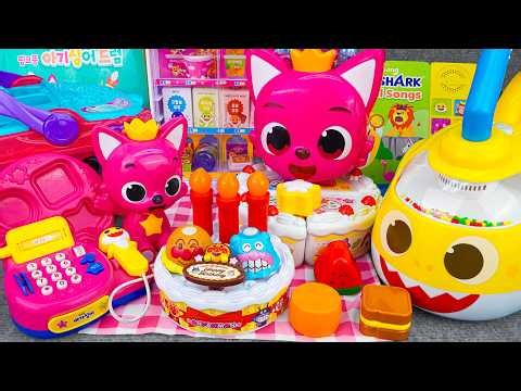 Satisfying Unboxing & Review Miniature Pinkfong Happy Birthday Cake Playset | ASMR