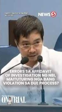Typographical errors sa affidavit of investigation ng NBI, muling pinuna ng Defense Team