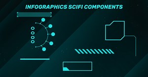 Futuristic infographic sci-fi components-custom user-interface | 3D GUI | Unity Asset Store