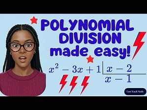 How to Divide Polynomials - Long Division Explained Fast!