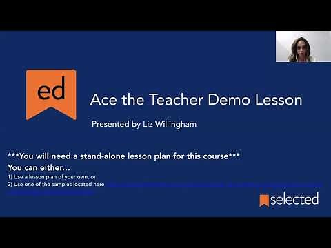 Planning Your Teacher Demo Lesson: Introduction (Lesson 1/10) | Selected