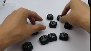 Mini Compass Button Compass Little Compasses Backup Compass Set for Wrist Watchband,Pardcord Bracelets Projects,Camping,Hiking etc (Pack of 10)
