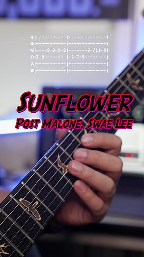 Sunflower Spider-Man Guitar Cover Tutorial