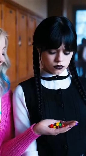 #sora #wednesdayaddams #skittles #EnidfeedsWednesday #jennaortegasora | Wednesday Addams