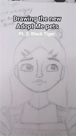✨ drawing the new endangered Adopt Me pets✨ BLACK TIGER #awareness #endangered #art