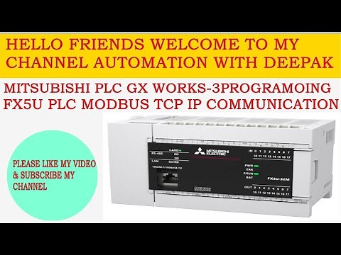MITSUBISHI FX5U PLC MODBUS TCP IP COMMUNICATION