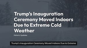 Trumps Inauguration Ceremony Moved Indoors Due to Extreme Cold Weather Historic Updates