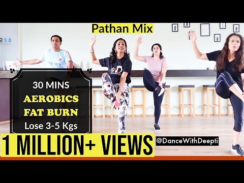 DWD#94 | Burn Arm + Leg + Belly Fat - 30mins Aerobics Workout | Pathan Mix #dancewithdeepti