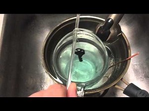 Dissolving (thinning) a brass key in peracetic acid and salt