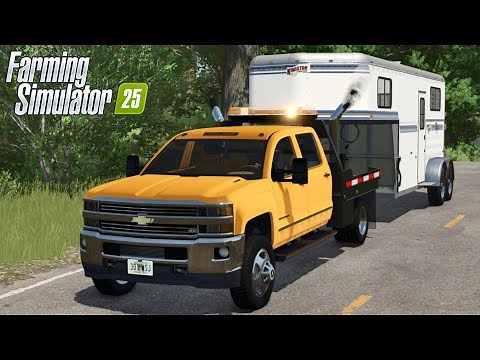 FS25 - 2015 Chevrolet Silverado Flatbed - NEW CAR MOD for Farming Simulator 2025 ROLEPLAY GAMEPLAY