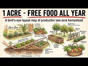 1 Acre Homestead - This Layout Gives You Free Food All Year
