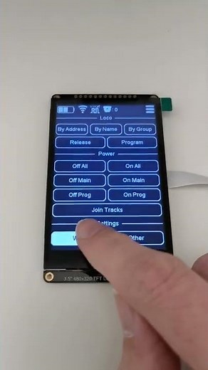 Quick demo of the Mk2 WiFi throttle for DCC++Ex
