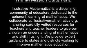 Introduction to Illustrative Mathematics