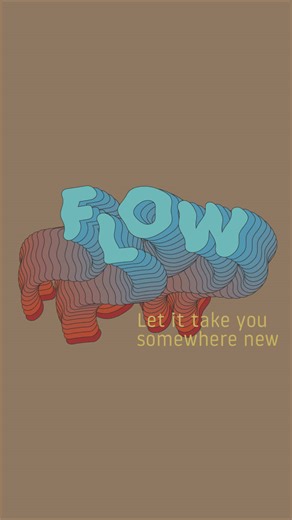 流れるままにFLOW〜 #タイポグラフィ #作字 #グラフィックデザイン #メイキング