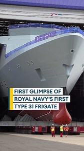 Venturing out of her build hall🤩🛳 The first new Type 31 Frigate being built for the Royal Navy has been rolled out of the build hall where it's being constructed. HMS Venturer is the first of five 'Inspiration Class' ships that will replace the Type 23 vessels currently in service. 👀 #RoyalNavy #Navy #Type31 #Build #HMSBenturer #Type23 #New #ForcesNews #MilitaryNews #Military #Explainer | Forces News