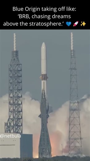 Blue origin taking off! 🚀💙 #shorts #space #spacesuccess #nasa #shortviral