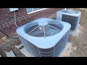 Rheem, Lennox, Goodman, Trane, Carrier, Coleman, Ameristar A/C units at an office complex (part 2)