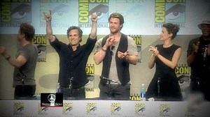 The Avengers cast was excited to be assembling again for Age of Ultron when they arrived at Comic-Con in 2013. Paul Rudd, Elizabeth Olsen, and Aaron Taylor-Johnson joined #Marvel veterans Chris Hemsworth, Chris Evans, Mark Ruffalo, and Robert Downey Jr for the first time. | On The Red Carpet | Facebook