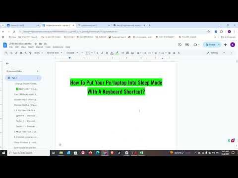 How To Put Your Pc/Laptop Into Sleep Mode Using A Shortcut - Full Guide