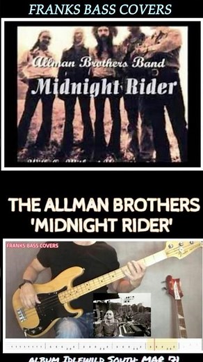 MIDNIGHT RIDER - ALLMAN BROTHERS BAND | FRANKS BASS COVERS #shorts2025