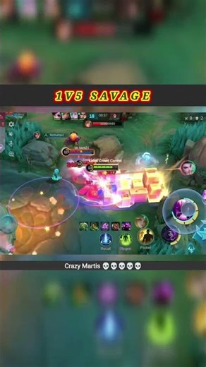 Come 1v5 💀 #mobilelegends #mlbb #martis #savage #maniac