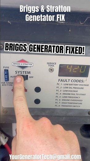 Briggs & Stratton Generator won’t crank-screen turns off FIX! #briggsandstratton #generator #service