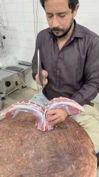 Amazing video mutton back chops cutting skills 🇵🇰🐐🔪 #viralvideo #meatmarket #food