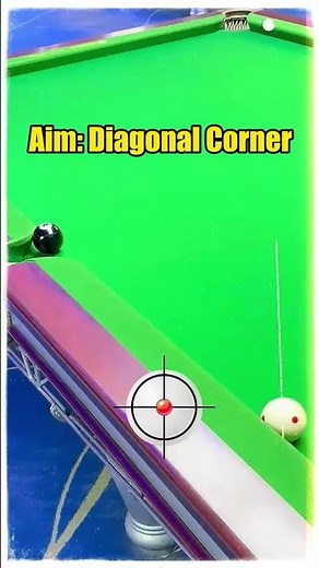 Aim at the CORNER ↗️ to Hit the MIDDLE? 🤯 The "Diagonal" 2-Rail System! 🧱🧱🎱 #poolhacks