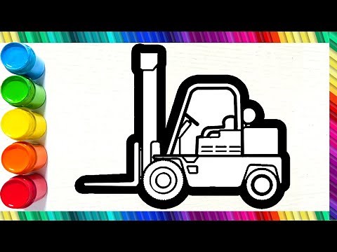 How to Draw a Forklift | Easy Simple Drawing Tutorial