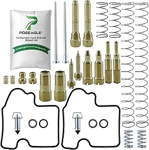 2 Pack Carburetor Carb Repair Rebuild Kit for Kawasaki Brute Force 750 KVF750A KVF750B KVF750C KVF750D 2005-2007