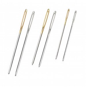 [Hot Item] Gold Eye Big Eye Hand Sewing Needle Crochet Knitting Blunt End Metal Needle for Thick Thread and Yarn